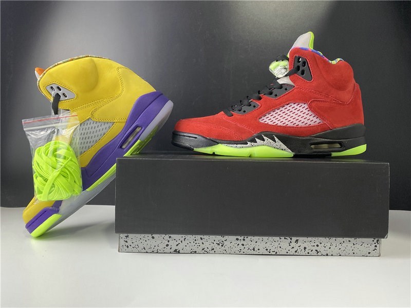 

Special Edition 5 Varsity Maize Court Purple Ghost Green Solar Orange Athletic Shoes What The Fashion Sport Sneakers Best Quality, Varsity maize court purple green orange