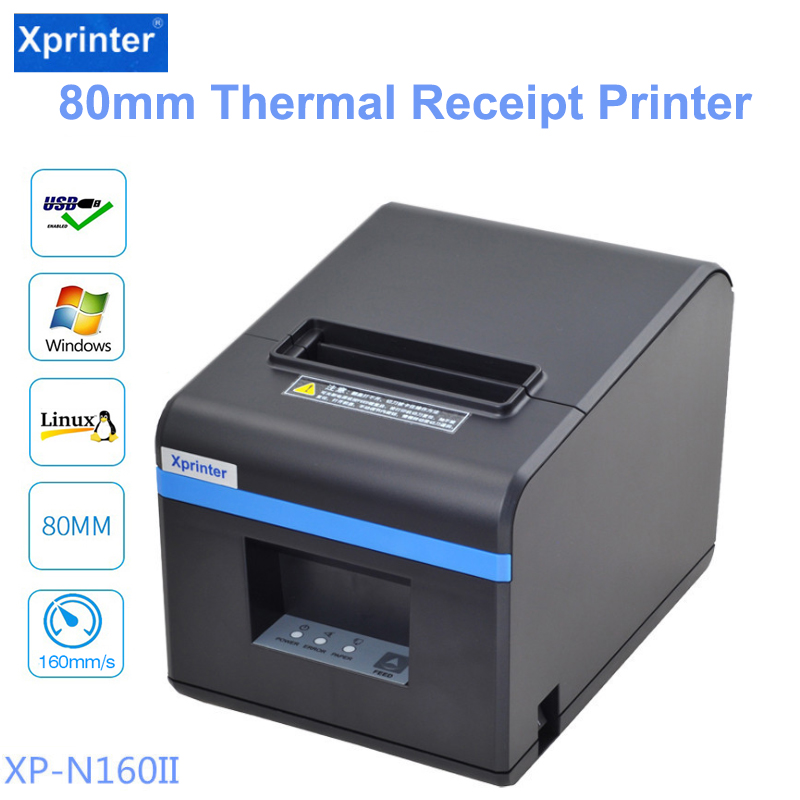 

80mm high speed thermal receipt printer ticket Kitchen barcode QR code printer Restaurant with automatic cutter
