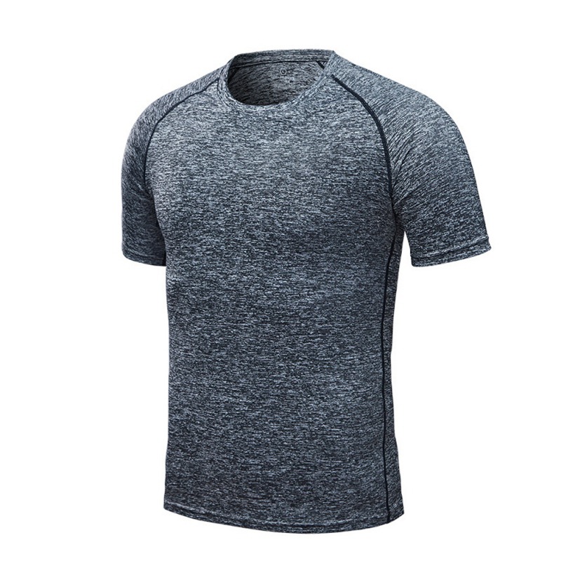 

Men Women Elastic Yoga Sports Round Neck Quick-drying Short Sleeve Athletic Shirts Breathable Running T-Shirts, Fr-xl