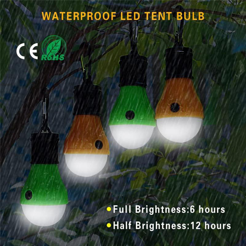 

4Pcs Led portable Mini tent emergency with Hook for outdoor camping tent lights Waterproof Hanging Hook Camping light