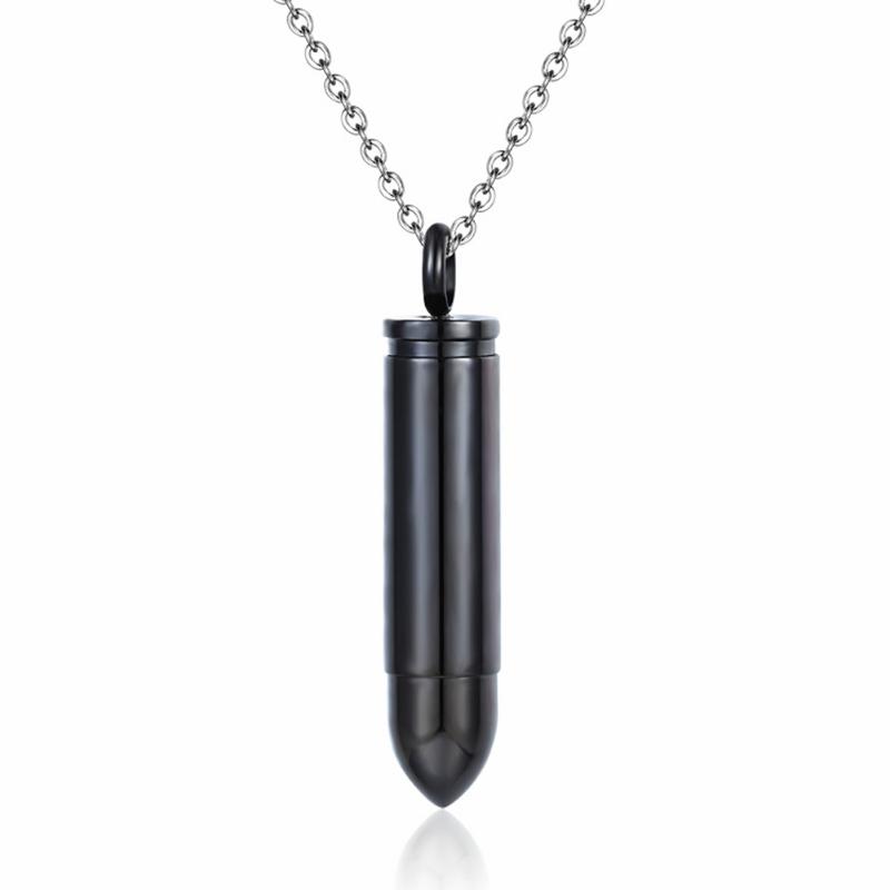 

Men Shape Cylinder Pendant Necklace Stainless Steel Screw off Necklaces AIC88