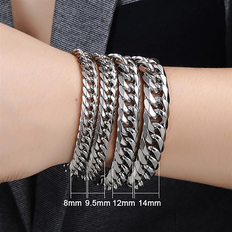 

2020 New Womens Mens Bracelet Stainless Steel Silver Color Bracelet Chain for Men Fashion Jewelry