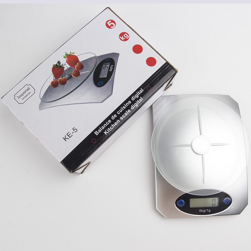 

ke -5 Kitchen scale with high precision accuracy of medicinal food baking said accessories electronic scale said 5 kg, Silver