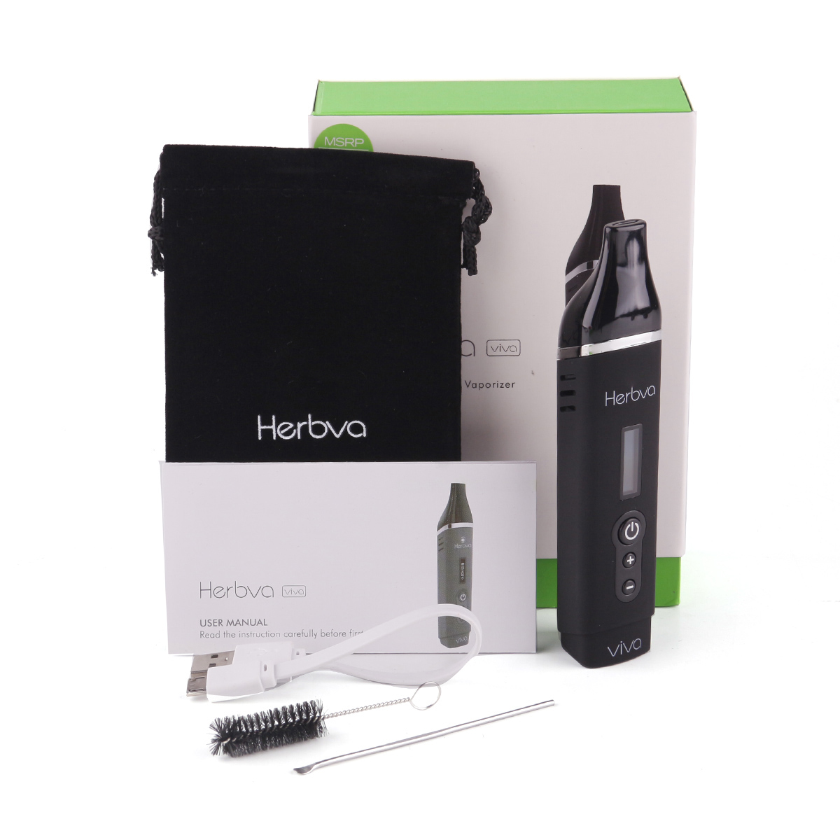

DHL Airis Herbva Viva Kit Premium Portable Vaporizer With 2200mah Battery OLED Display Airistech Ceramic Chamber 100% Original