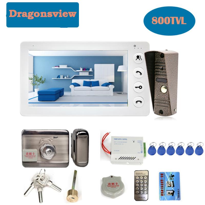 

Dragonsvie Video Intercom With Lock 7 Inch Waterproof Doorbell Camera Video Door Phone Door Access Control System Unlock Night