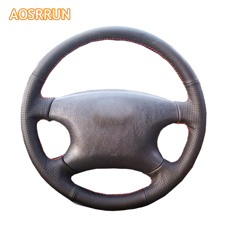 

AOSRRUN Car accessories Leather Hand-stitched Car Steering Wheel Covers For BYD F3 F3R 2007-2013
