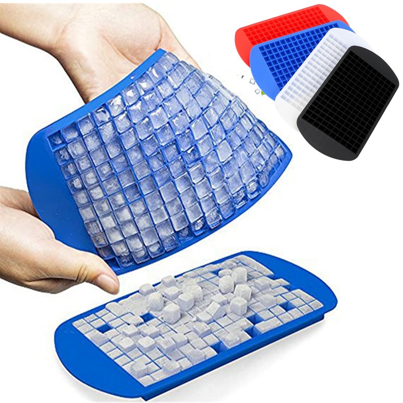 

Silicone Ice Cube Tray 160 Grids Square Summer DIY Fruit Ice Cube Maker Creative Small Kitchen Bar Cold Drink Gadgets Ice Cube Mold VT1513