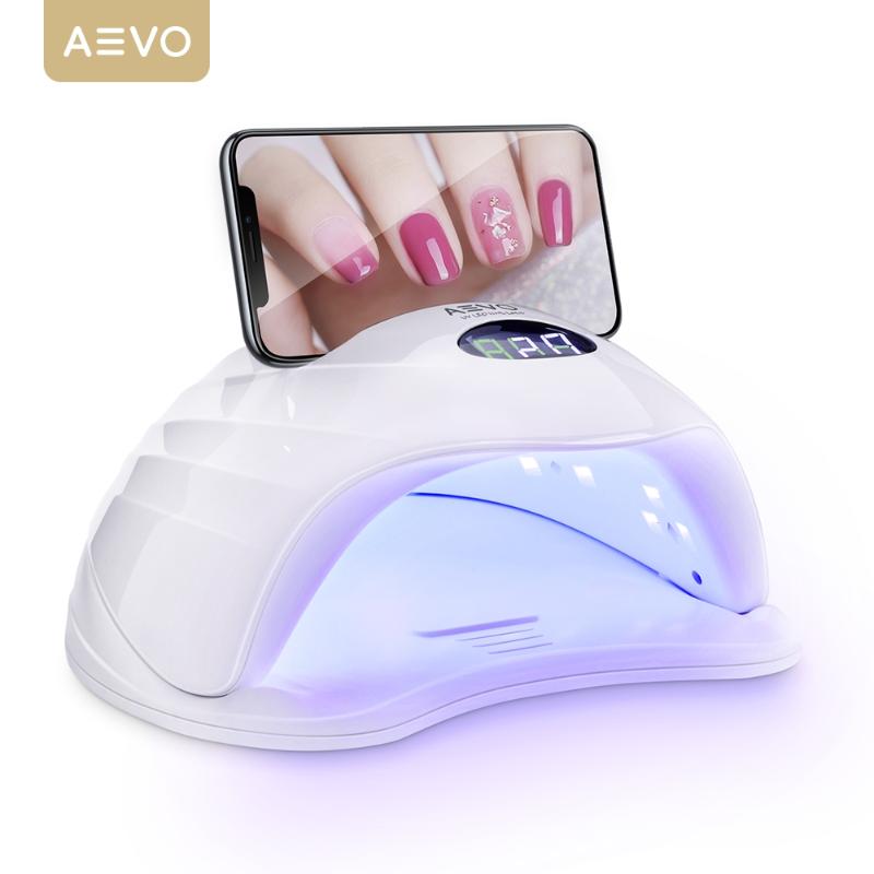 

AEVO 48W LED Dual UV Lamp LED Lamp Nail Dryer Lights for Curing Nails Polish Fast Lampara UV Nails for Nail Manicure Machine, White