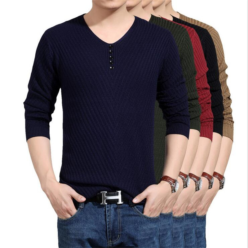 

High Quality Men's Cashmere Sweater 2020 Fashion Winter Soft Warm Solid color O-Neck Full sleeve Kintted Pullovers, Black