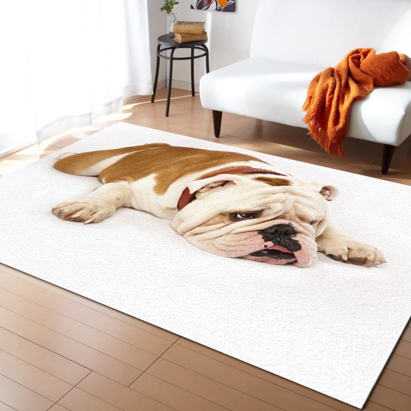 

Tired Puppy Pattern Carpets for Living Room Bedroom Area Rug Kids Room Play Mat 3D Printed Home Large Carpet, As pic