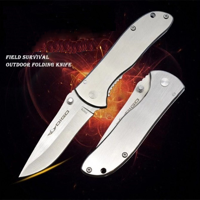 

2020 D007S knife Knives Side Open Spring Assisted Knife 5CR13MOV 58HRC Stee+aluminum Handle EDC Folding Pocket Knife Survival Gear