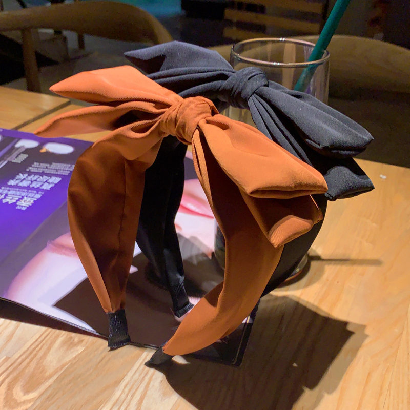 

Double Layer Bowknot Hair Hoop Hair Band Headband Turban for Women Lady Wide Plastic Hoop Bezel Bands Accessories