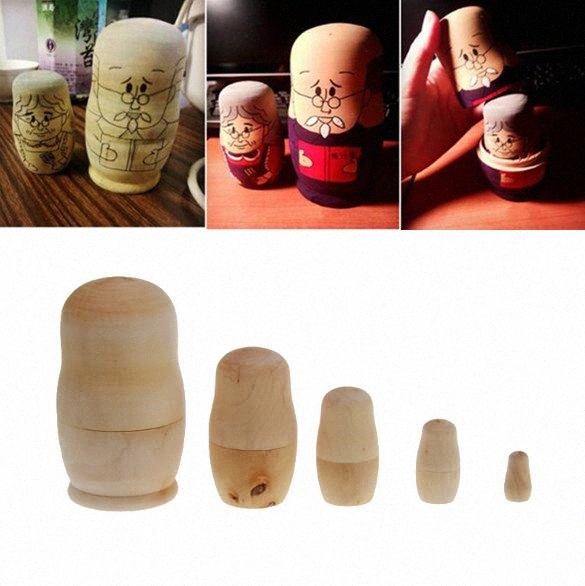 unpainted nesting dolls wholesale