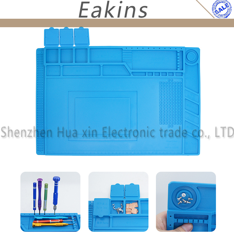 

Multi-function Repair Desk Mat Magnetic With Slot Maintenance Mat Silicone Insulated Pad 450mm X 300mm