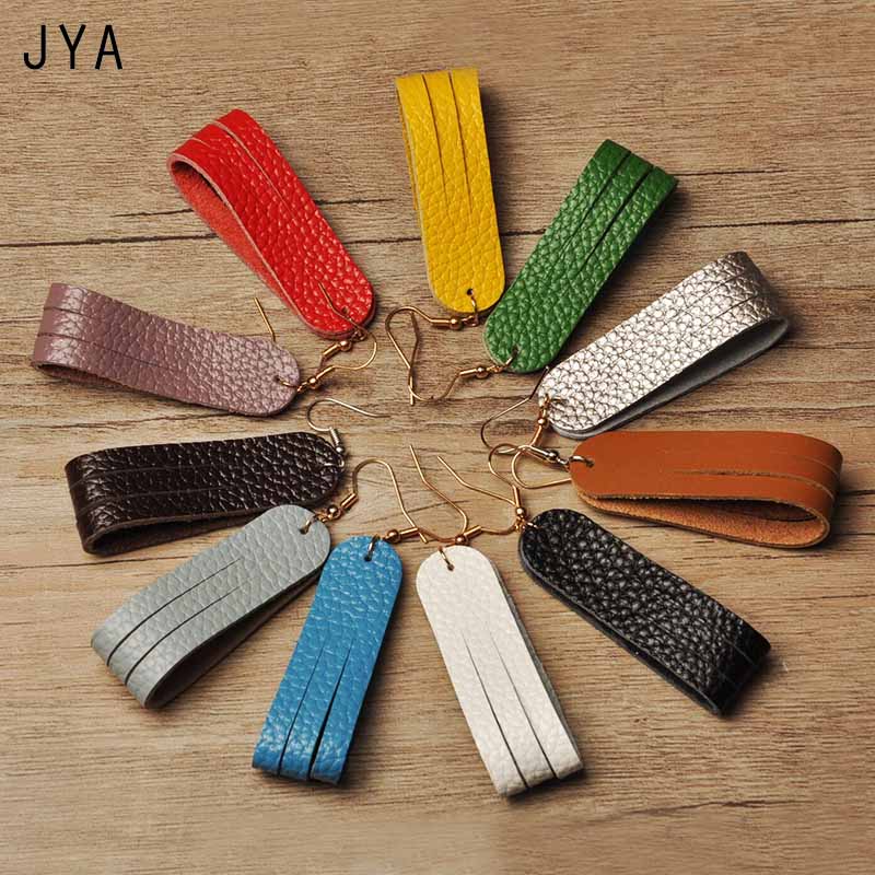 

Dangle & Chandelier Cpop Leather Earrings For Women Fashion Pendant Geometric Jewelry Red Black Trendy Ear Drops 2021 Autumn Winter