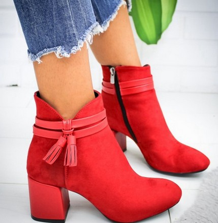 

Women Shoes Ankle Sexy Boots Short Boots High-heel 2020 Fashion Pointed Europe Shoes Woman Plus Size 35-43, Green