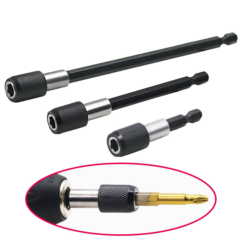 

3pcs/Set 1/4 Inch Quick Hex Shank Release Magnetic Electric Screwdriver Extension Bit Holder 60 100 150mm Extension Rod Tools