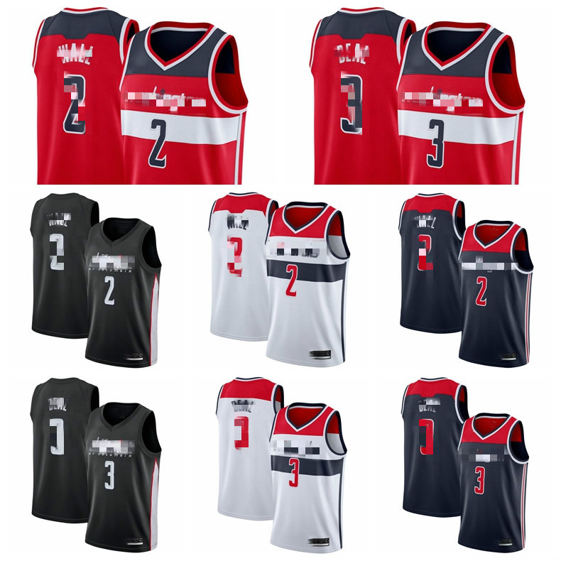 

John 2 Wall Bradley 3 Beal Washington Wizards Men 2019/2020 Swingman Basketball Jersey Icon Edition