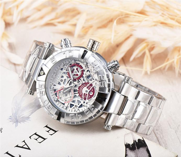 

Hot sale invicta sports casual calendar men's quartz watch royal oak rotating dial steel belt folding buckle