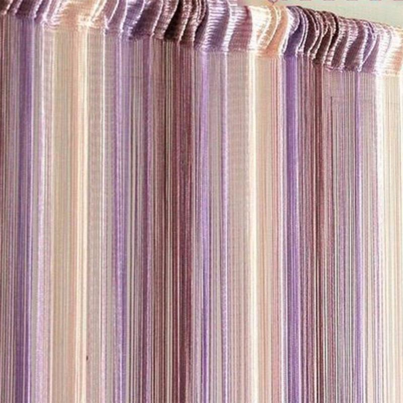 

Window Curtain Line String Tassel Door Room Divider Scarf Valance Door Window Screens Curtain 1Mx2M, Purple