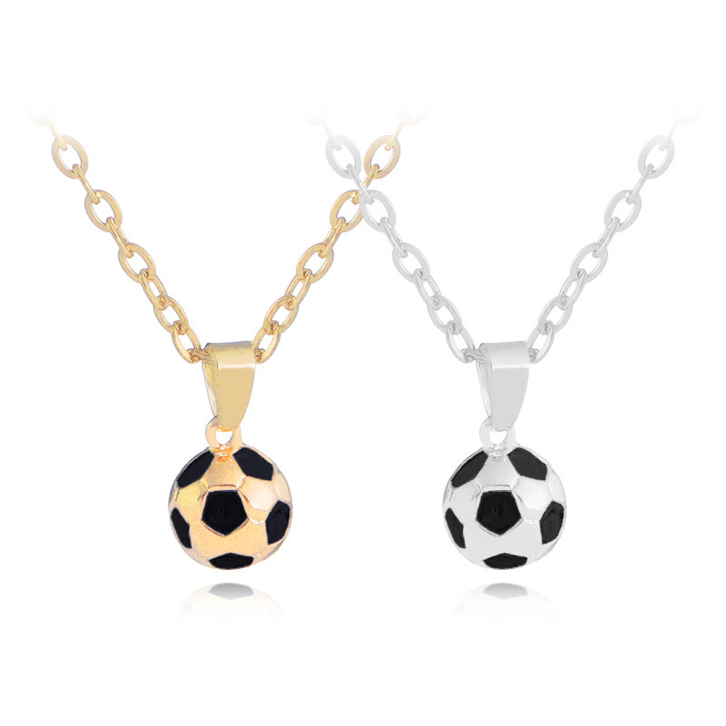 

New Stainless Steel football men's Necklace Golden steel men's pendant Necklace sports leisure men jewelry accessories