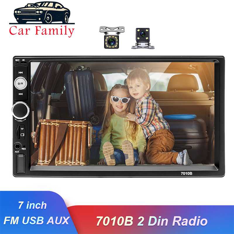

Car Family Car Multimedia Player 2 Din 7"Car Radio Bluetooth Stereo MP5 FM USB AUX Autoradio 7010B 2Din With Rear View Camera