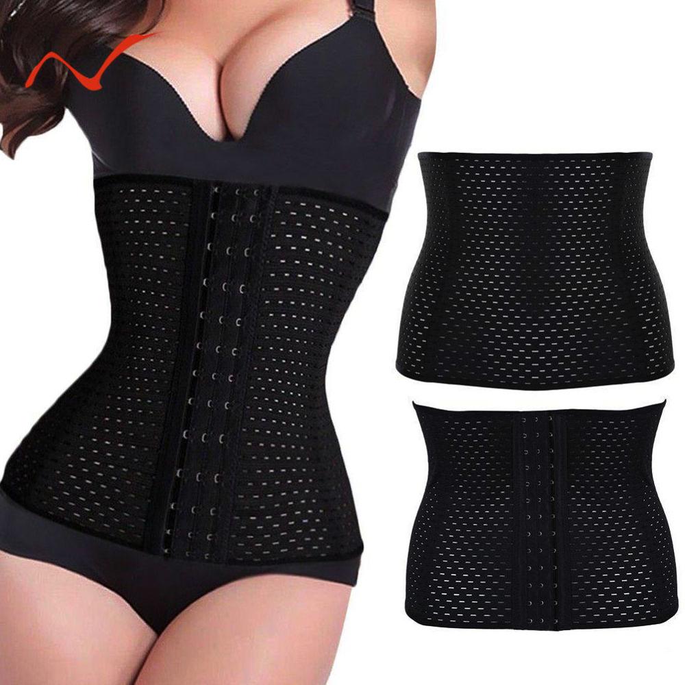 

Women Corset Waist Training Shaper Body Shapewear Slimming Belt Breathable waist trainer, Black;gray