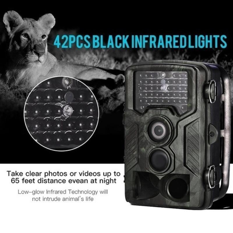 

New 3PIR waterproof night vision Hot feeling camera HC-800A Trap 1080P Infrared Motion Detection Hunting Trail Camera chasse Fot, Black