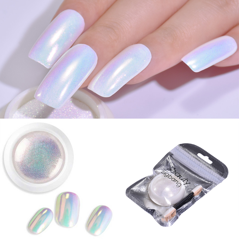 

Mermaid Nail Glitter Pigment Powder Pearl Shell Shimmer Glimmer Dust Pretty Laser Art Decorations Ongles Gliter