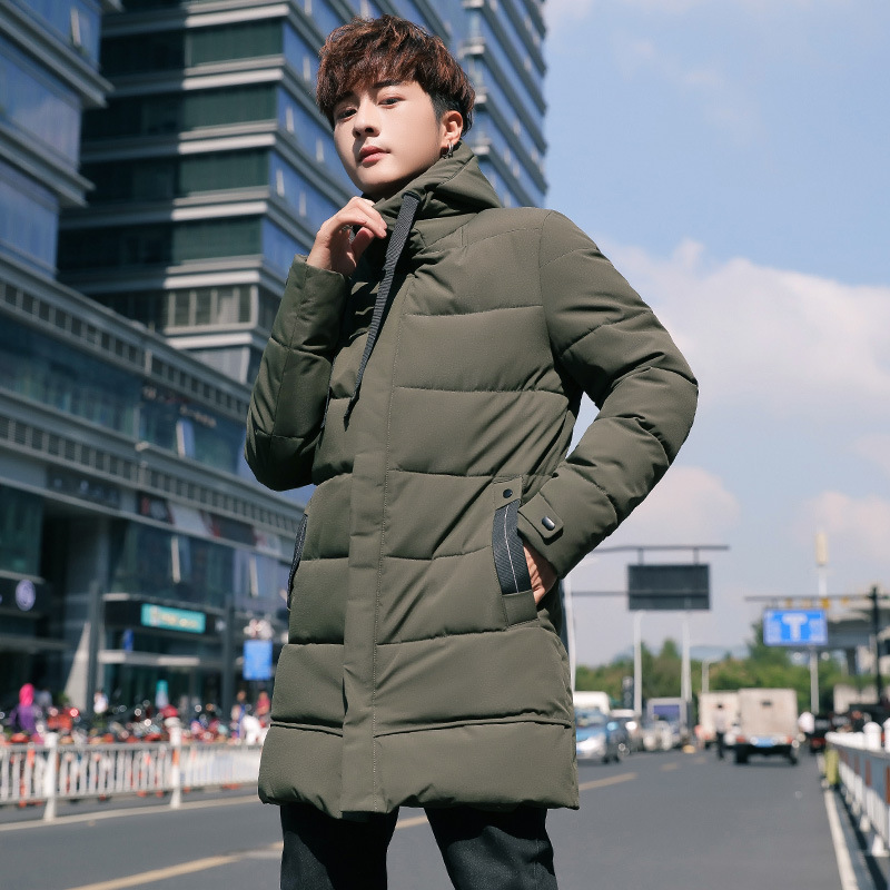

Long parkas winter jacket men 2020 New warm Down CottonCasual Outerwear Padded Coat Pockets High Quality Parkas Men, Green