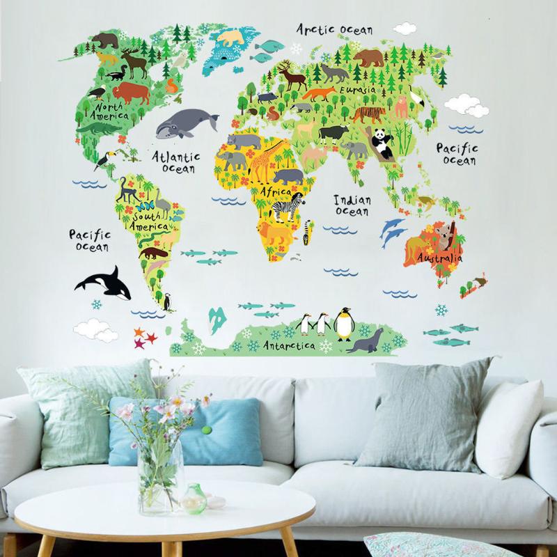 

colorful animal wall stickers for kids rooms living room home decorations pvc decal mural art 037 diy office wall art