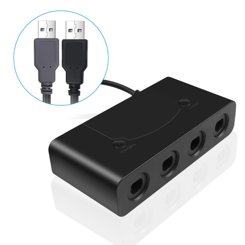 

Hot USB Adapter Converter 4 Ports For Wii-U PC Switch Converter For PC Game Accessory GameCube Controllers