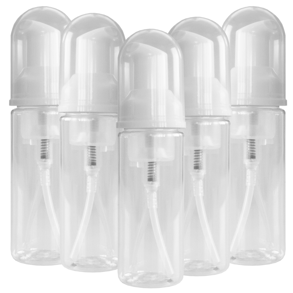 

white foaming pump pet bottle foam bottle top pump 50ml foaming soap pump bottle