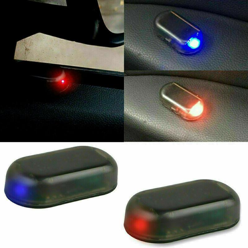 

Solar simulation anti-theft warning lights Fake Solar Car Alarm Led Light Security System Warning Theft Flash Blinking Red Blue, As pic