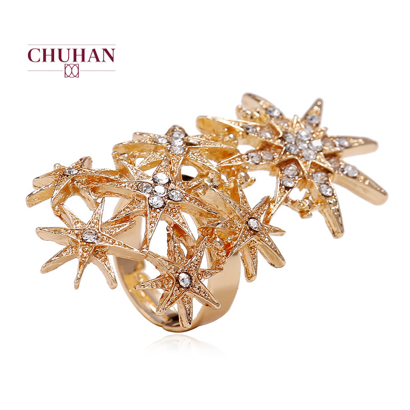 

CHUHAN 2020 Newest Style Fashion Gold Color Ring for Women Fashion Adjustable Opening Ring Femelle J87