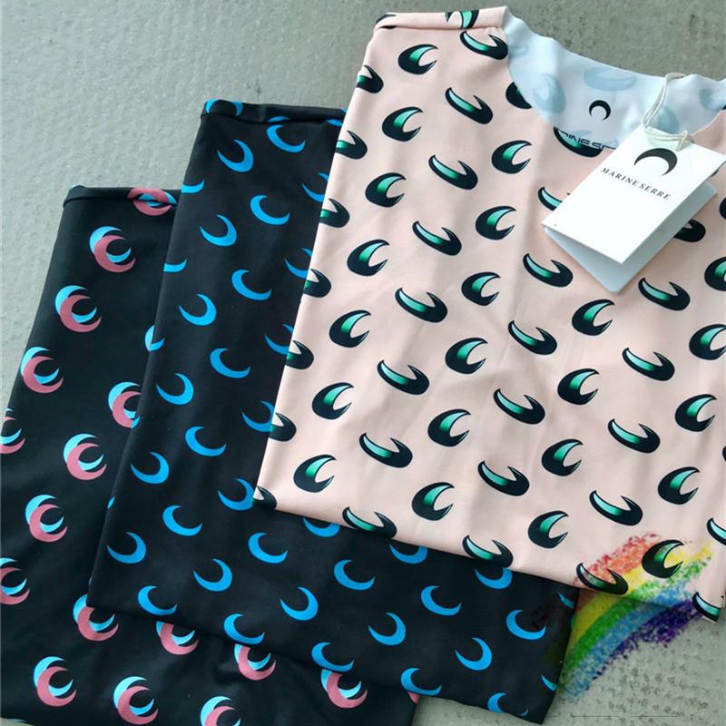 

2020SS Loog Sleeve Marine Serre Bottoming T Shirt Women High Quality Overlapping Half moon Yoga Leggings Pants Tight Top Tees Girl t-shirt, White;black