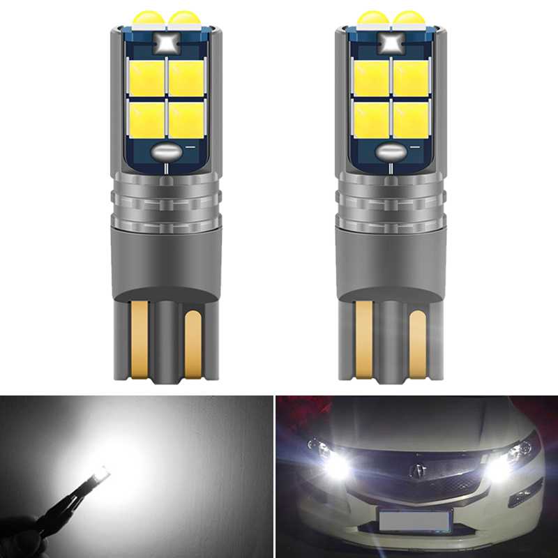 

2x T10 W5W LED No Erro Car Clearance Parking Light for Fiesta Focus 2 3 Mondeo 2 3 4 Fusion Kuga Light Bulb 168 194, As pic