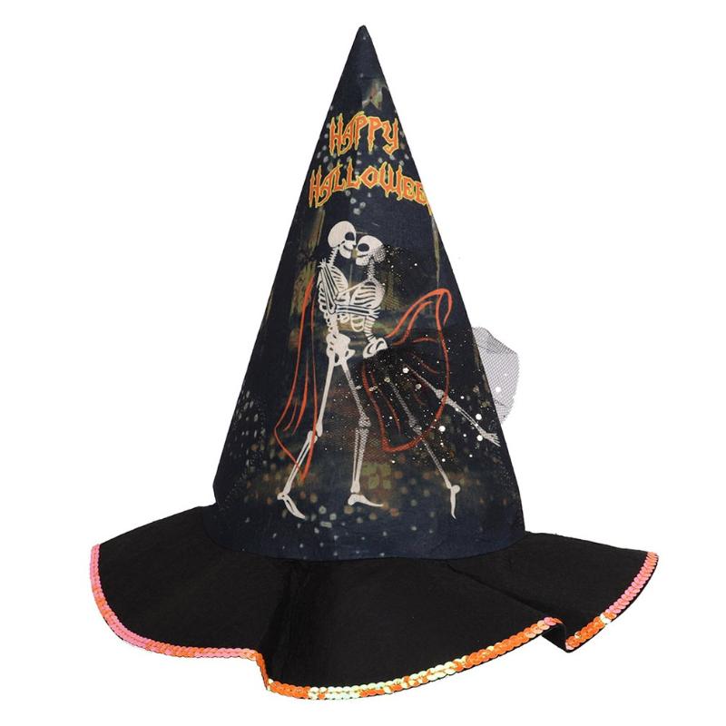 

Halloween Witch Hat Masquerade Party Stage Performance Headdress Ghost Festival Elf Witch Sorcerer Pointer Hat