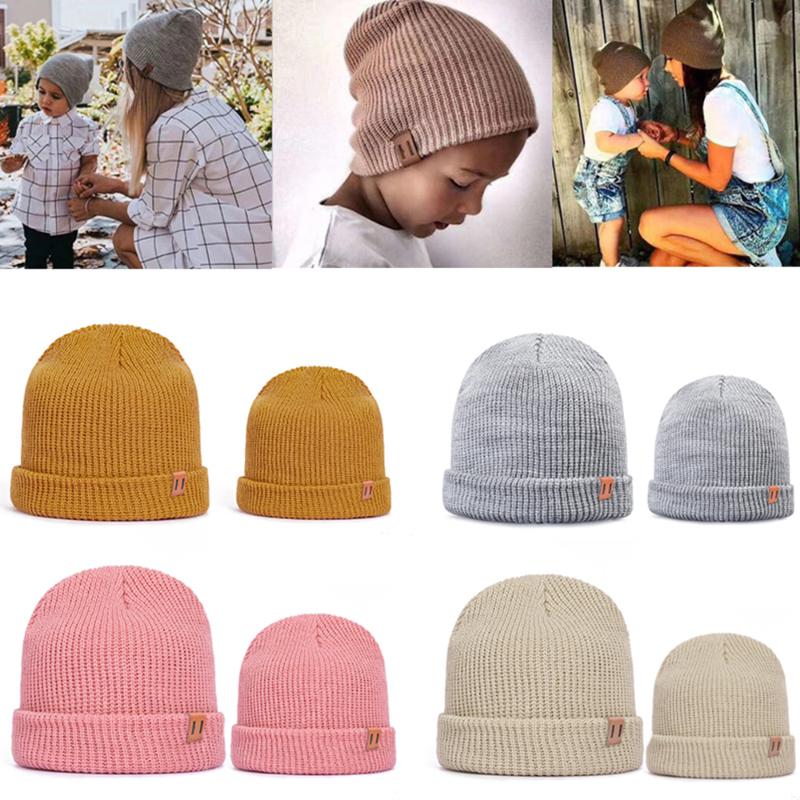 

Newborn Winter Baby Hat Boys Girls Warm Cap Baby Knitted Cap Comfort Beanie Winter Hat Kids Knitting Cotton Children Warm, Dark pink