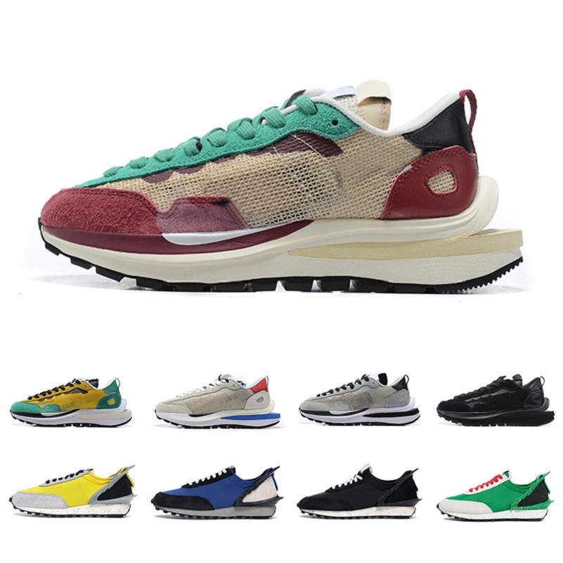 

Wine Red Royal and Red Mens Running Shoes LDV Waffle Undercover x Daybreak Bright Citron Women men Sports Trainers Sneakers, Color#7