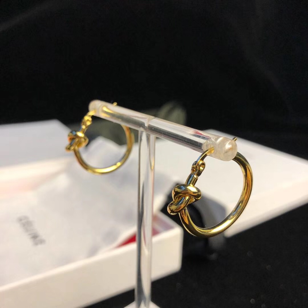 

simple style brass material round Shape and knot pendant drop earring and ring for women wedding gift jewelry PS6679A