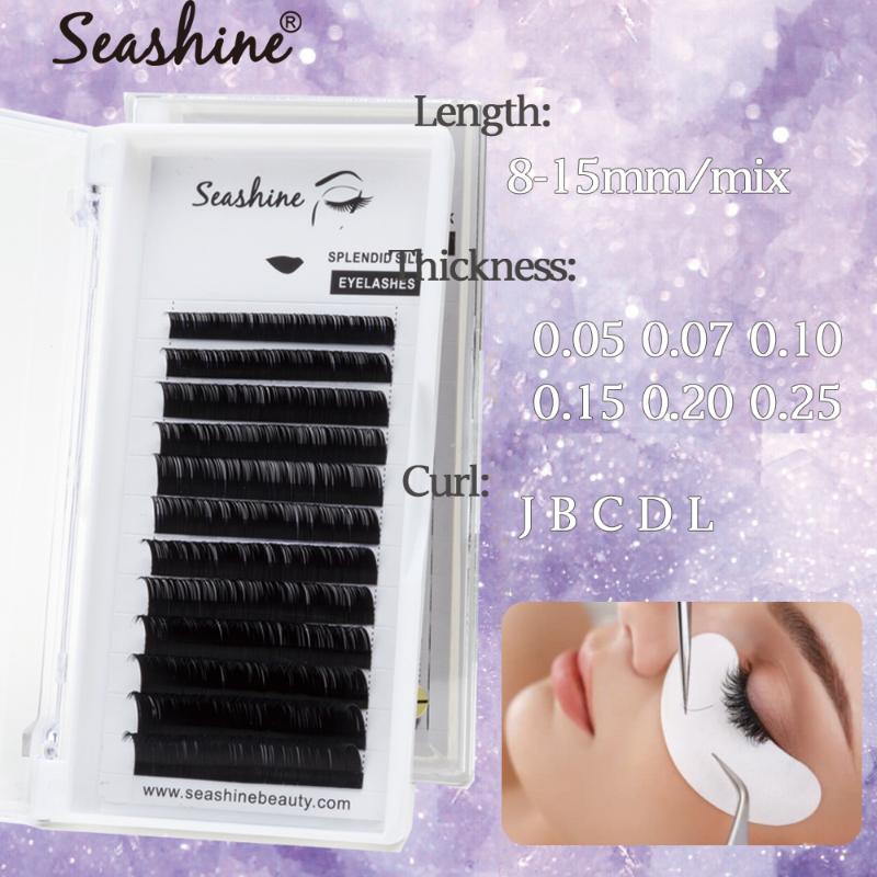 

Seashine Lashes Extension Russia Volume Faux Mink Individual Mink False Eyelashes Natural Soft Lashes Extension