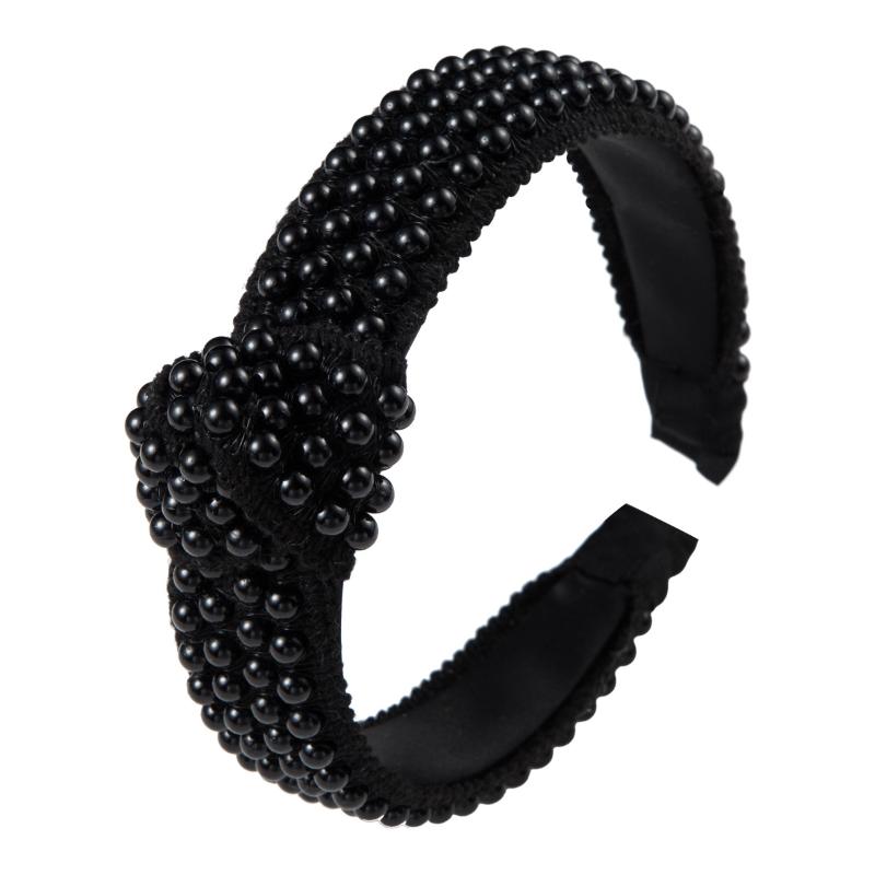 

Fashion Trend Wide Bezel Pearl Headbands for Women Knotted Hair Accessories Girls Cheap Beautiful Bow Ornaments for Wash Face