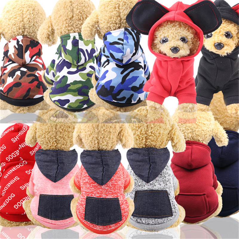 

Winter Dog Clothes For Small Dog Windproof Warm Pet Coat Jackets Padded Clothes Puppy Outfit Hoodie for Yorkie Chihuahua