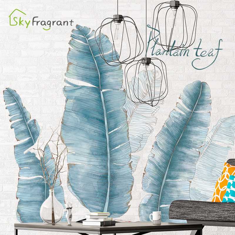 

Creative wall sticker ins banana leaves stickers bedroom decoration home decor self-adhesive warm wall decor house decoration