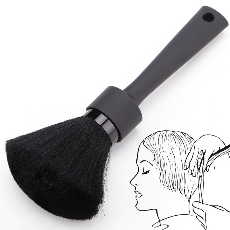 

Professional High Quality Nylon Plastic Durable Handle Soft Fur Neck Sweep Hair Brush Salon Barber Tools