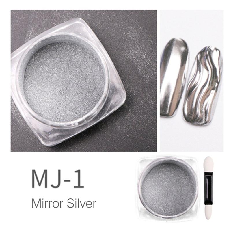 

Nail Glitter Gold And Silver Mirror Powder Plating Powder Very Fine Mirror Multicolor Gold Silver Glitter