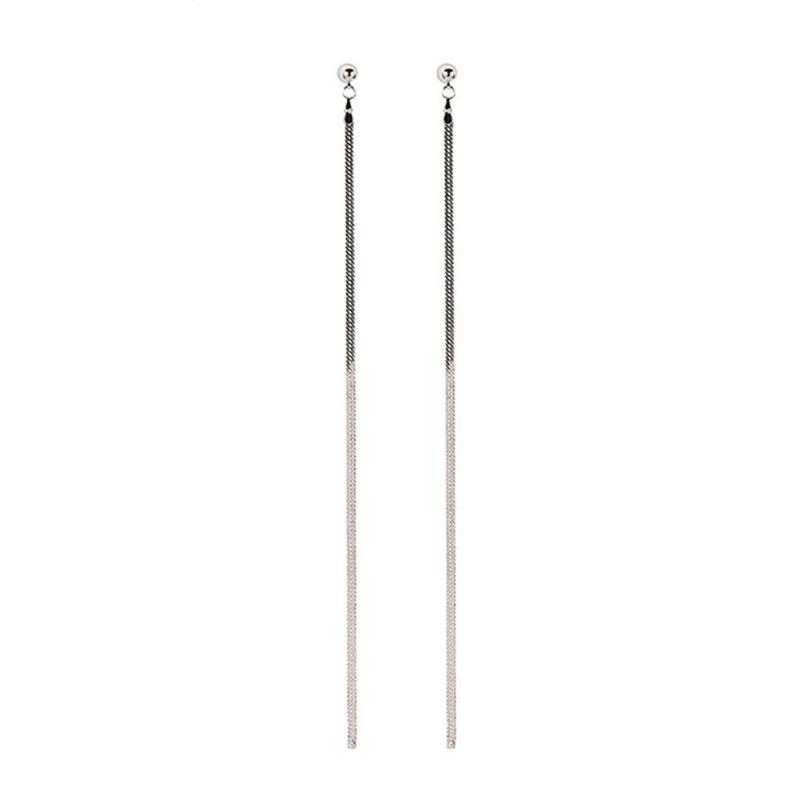 

Fabala Jewelry Elegant Long Paragraph Personality Earring Tassel Thin Metal Chain Simplicity