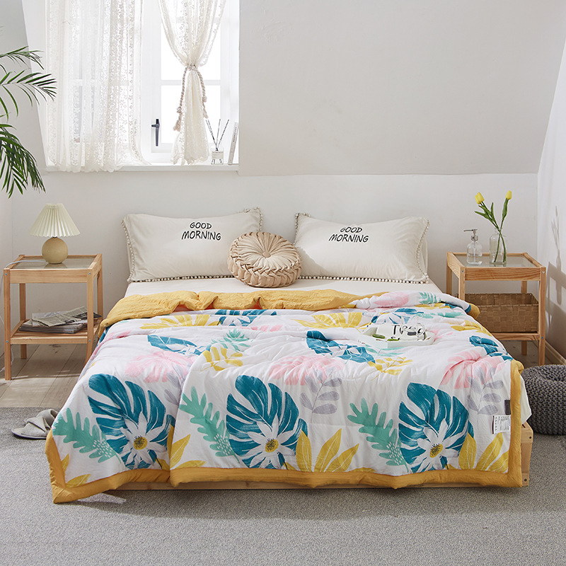 

2020 Cartoon Printed Bedspread Summer Quilt Blanket Comforter Bed Cover Quilting Home Textiles Suitable for Children Adult Free