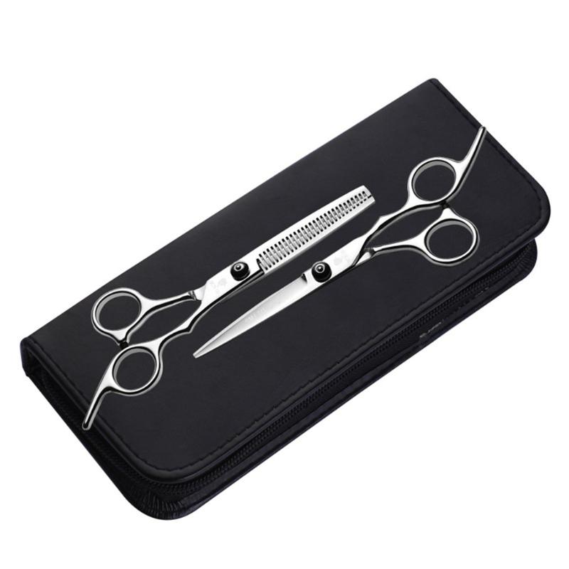 

Hairdressing scissors Flat shears bangs shears scissors thinning combination set Bright silver